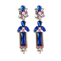 Ivanka Sapphire Art Deco Stone Dangle Earrings